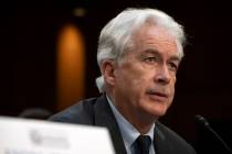 FILE - CIA director William Burns speaks during a hearing, March 11, 2024, in Washington. (AP P ...