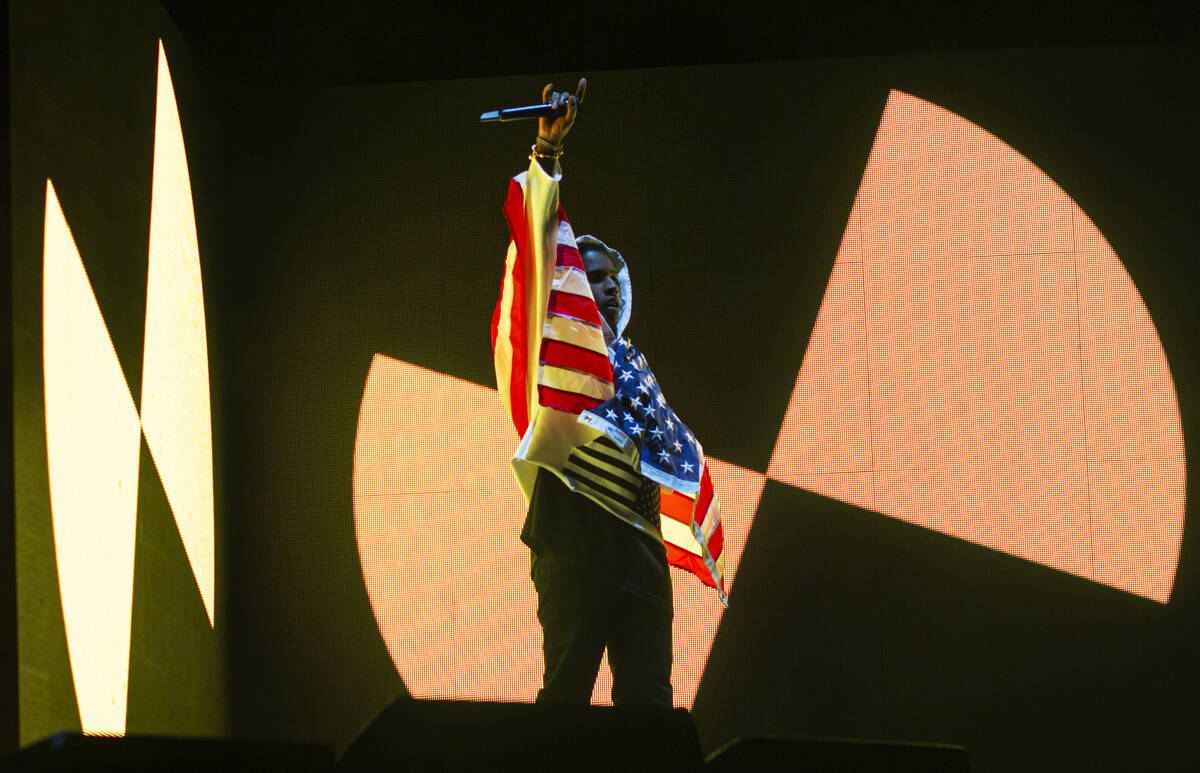 A$AP Rocky performs at the Bacardi stage during the final day of the Life is Beautiful festival ...