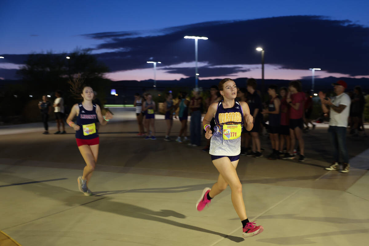 Durango’s Chloe Segmiller (771) competes during the Red Rock Running Company Invitationa ...