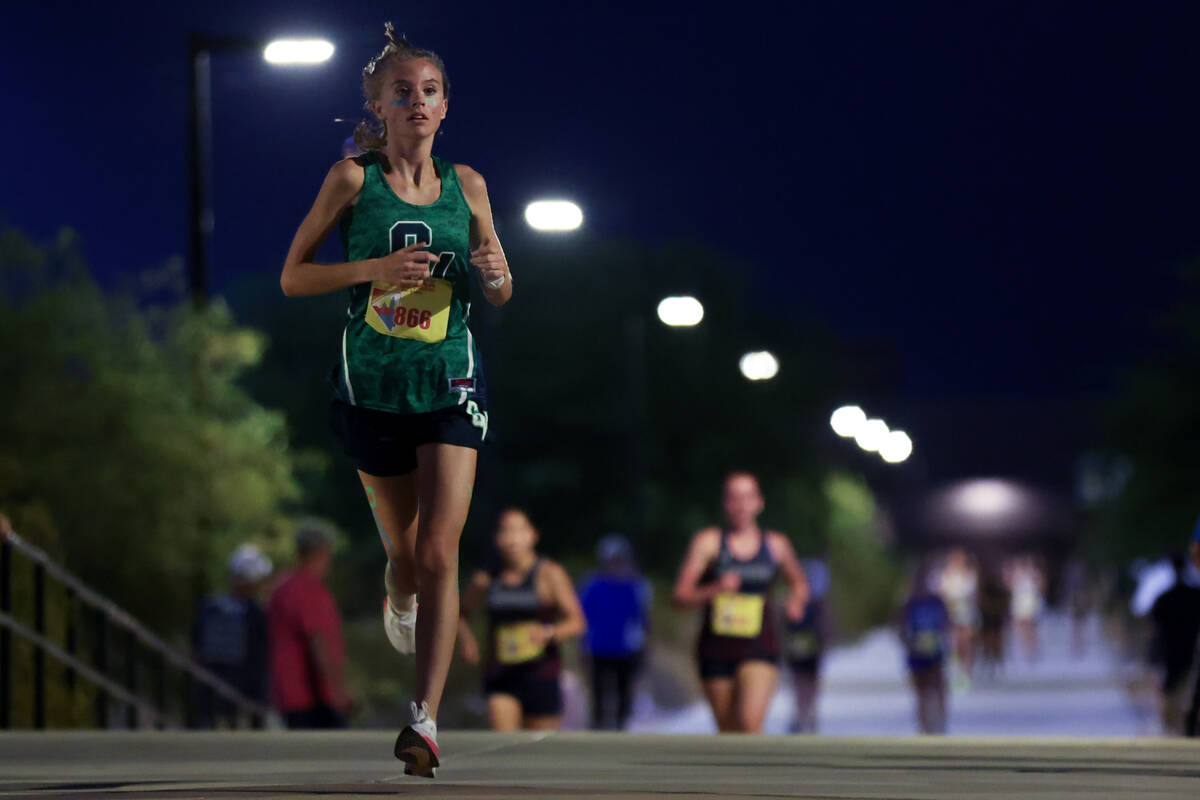 Green Valley’s MaryJane Gutierrez-Hess competes during the Red Rock Running Company Invi ...