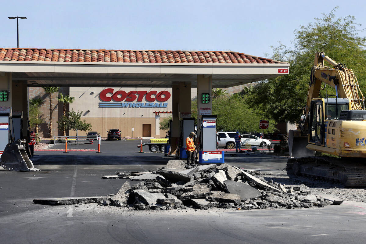 Construction is underway at a Costco gas station on Marks Street, on Monday, Aug. 26, 2024, in ...