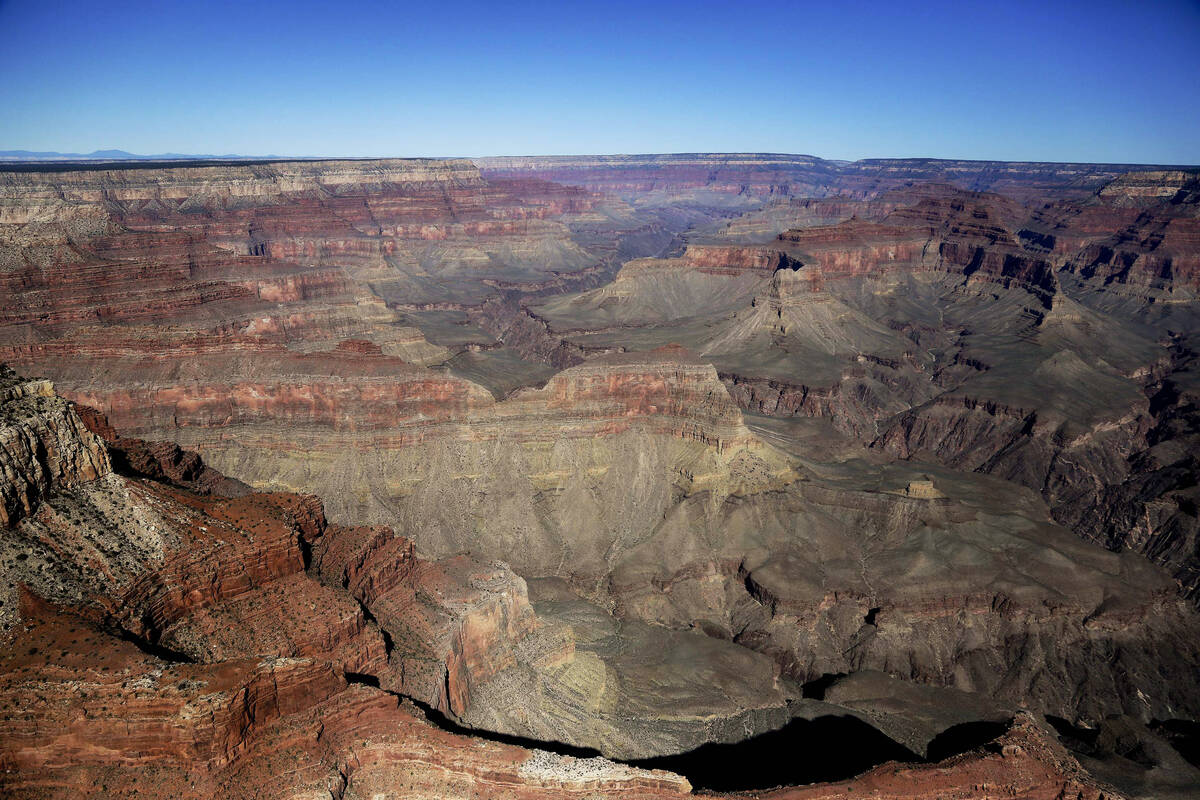 The Grand Canyon National Park is seen from a helicopter near Tusayan, Ariz. in 2013. (AP Photo ...