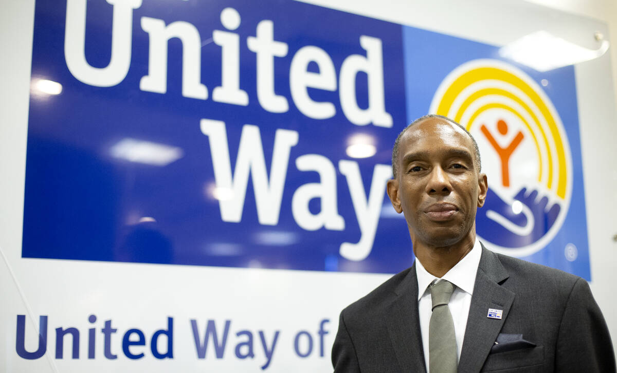 Julian High, president and CEO of United Way of Southern Nevada, outside the nonprofit organiza ...