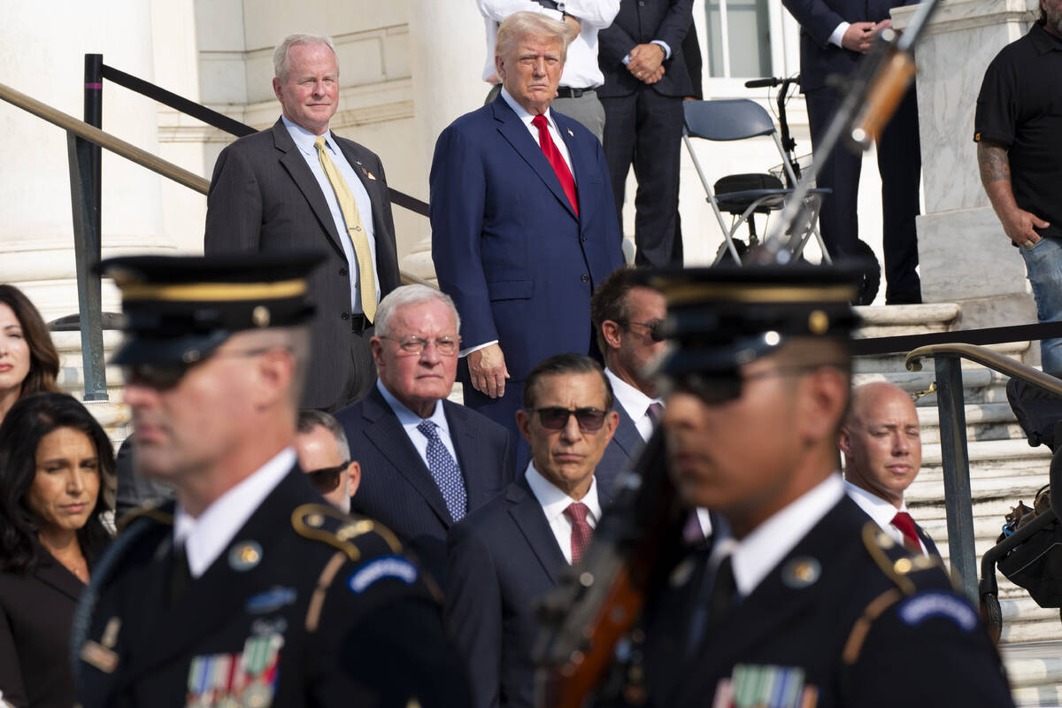 Bob Quackenbush, top left, deputy chief of staff for Arlington National Cemetery, and Republica ...