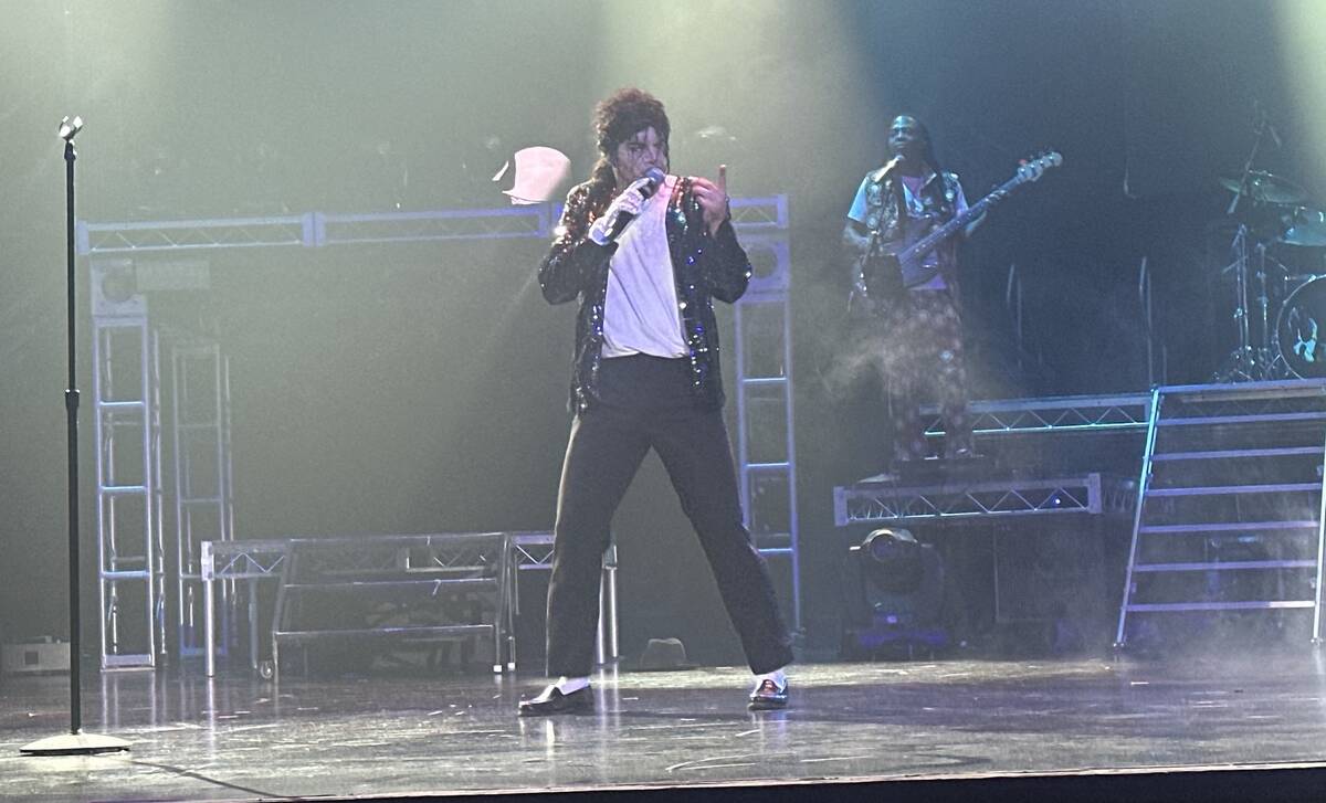 Michael Firestone, star of "MJ The Evolution," performs at Orleans Showroom in Las Vegas on Thu ...