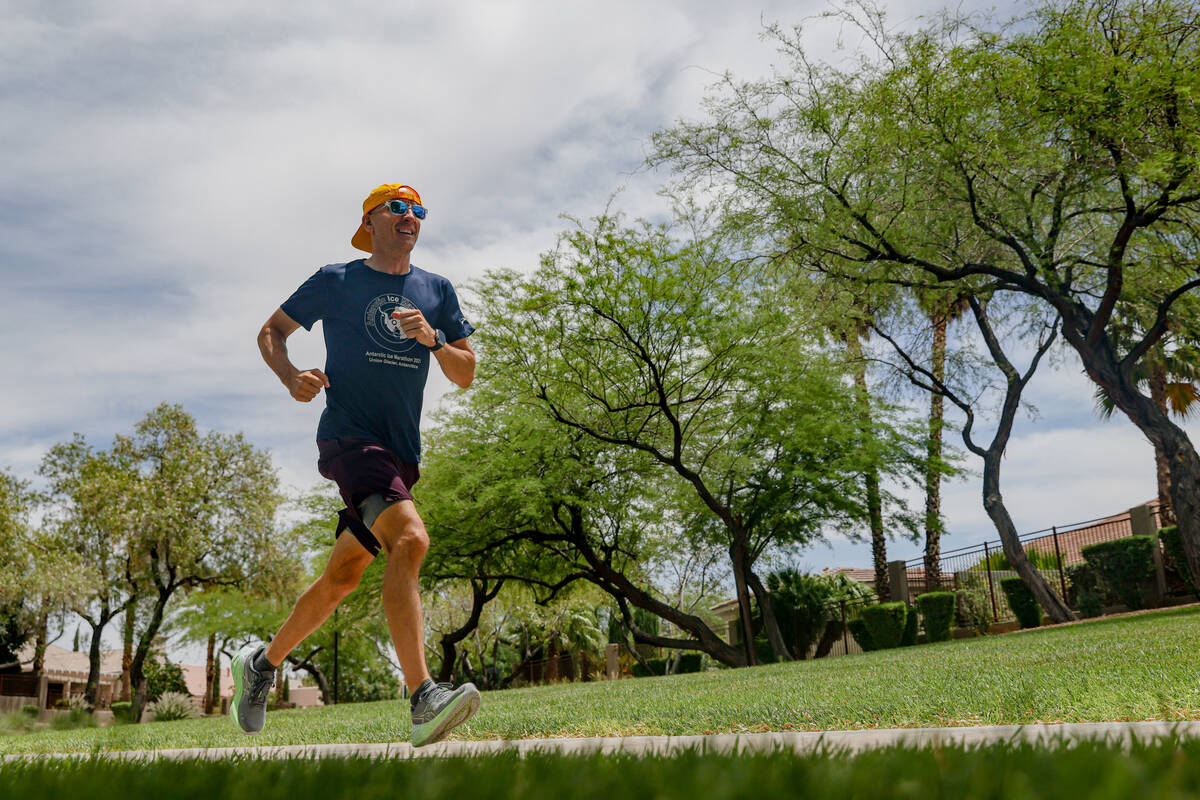 Derek Stefureac runs in Willows Park in June. Despite being diagnosed with multiple sclerosis i ...