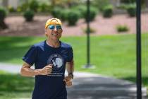 Derek Stefureac runs in Willow Park in Las Vegas, Tuesday, June 18, 2024. Despite being diagnos ...