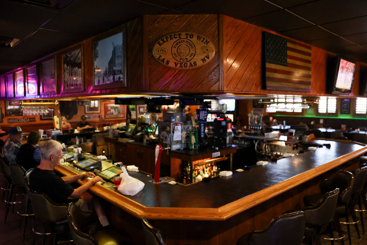 Torrey Pines Pub on Wednesday, Aug. 21, 2024, in Las Vegas. (Ellen Schmidt/Las Vegas Review-Jou ...