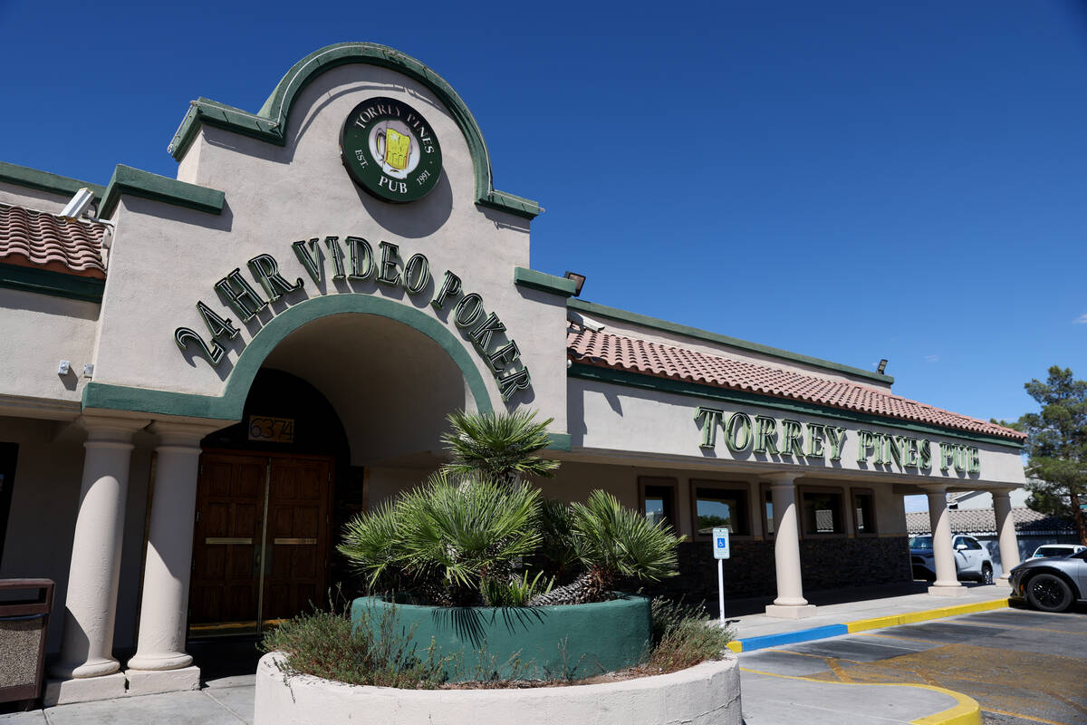 Torrey Pines Pub on Wednesday, Aug. 21, 2024, in Las Vegas. (Ellen Schmidt/Las Vegas Review-Jou ...