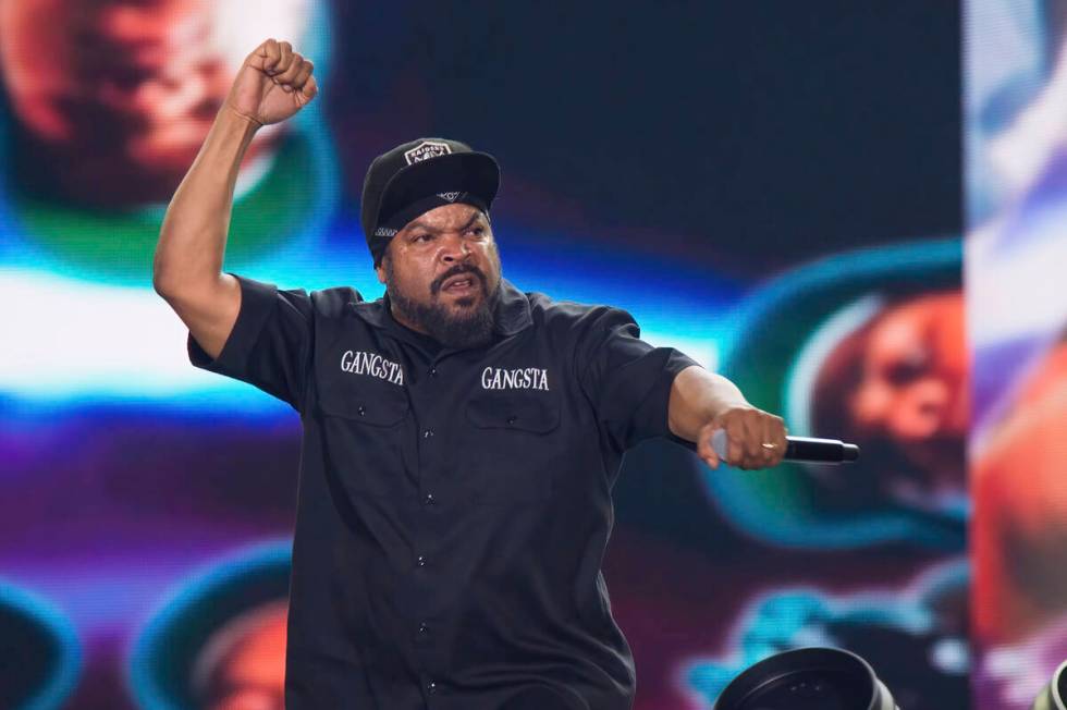 Rapper and actor Ice Cube performs at Hip-Hop 50 Live, celebrating 50 years of hip-hop on Frida ...