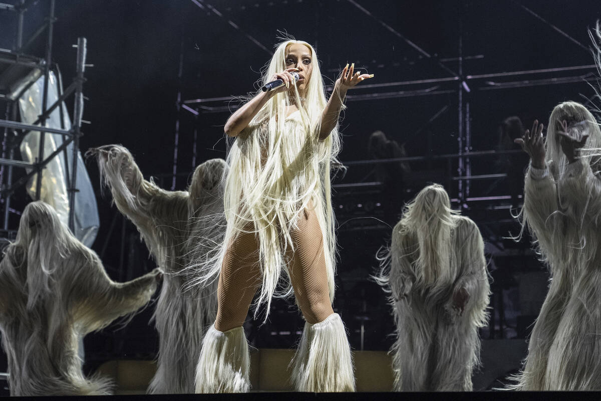 Doja Cat performs during the the first weekend of the Coachella Valley Music and Arts Festival ...