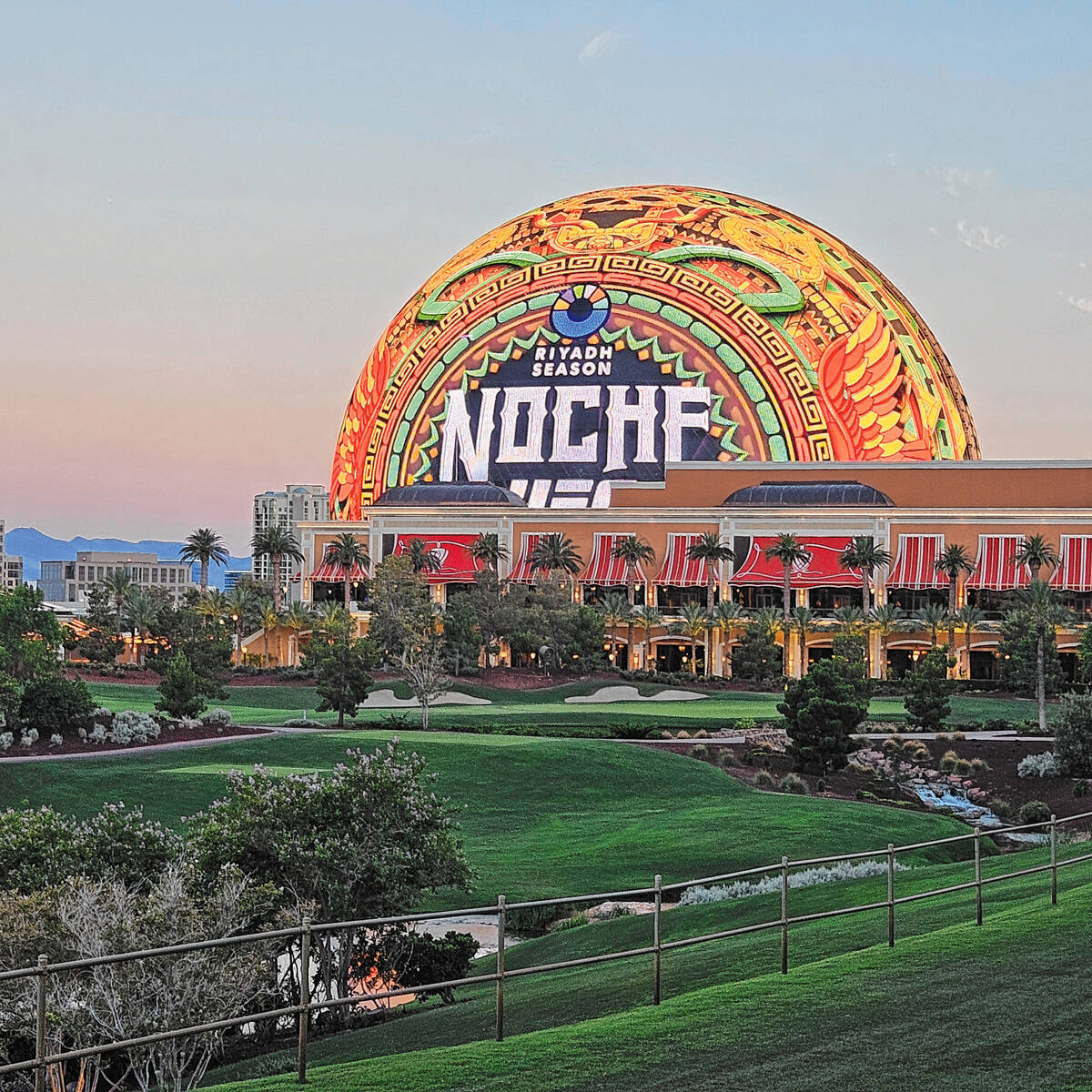 The Sphere will host its first live sporting event with Riyadh Season Noche UFC on Saturday. (A ...