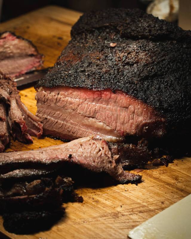 Brisket from SoulBelly BBQ in downtown Las Vegas. (Bronson Loftin)