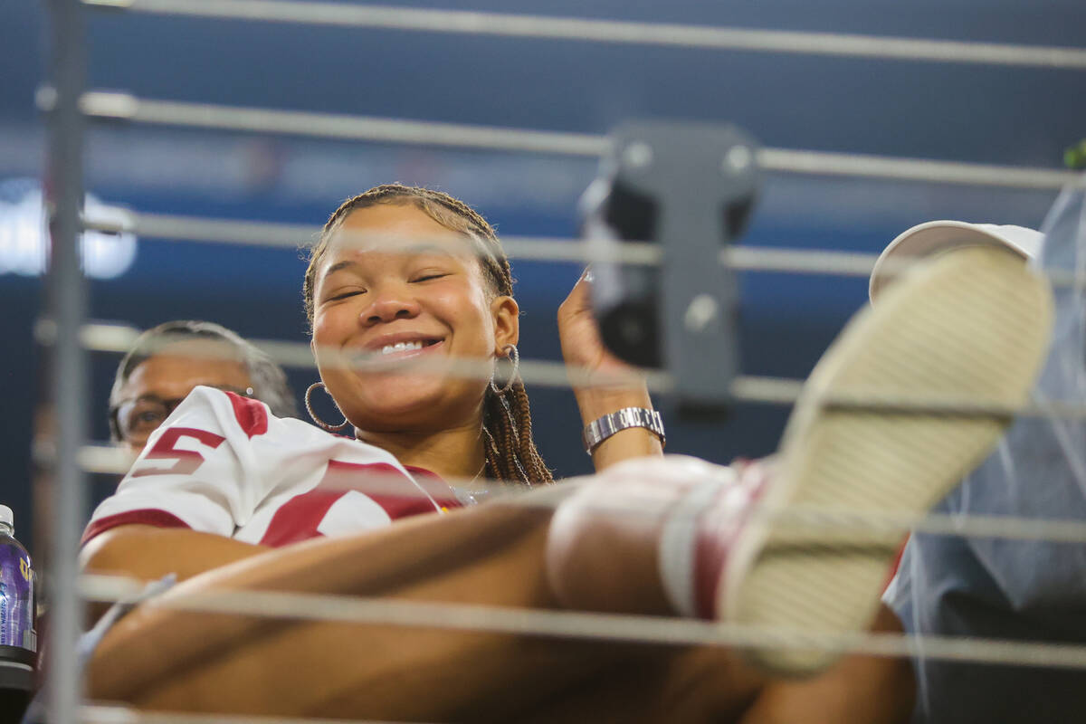 Actress Storm Reid, who is a student at Southern California, poses for a photograph in the stan ...