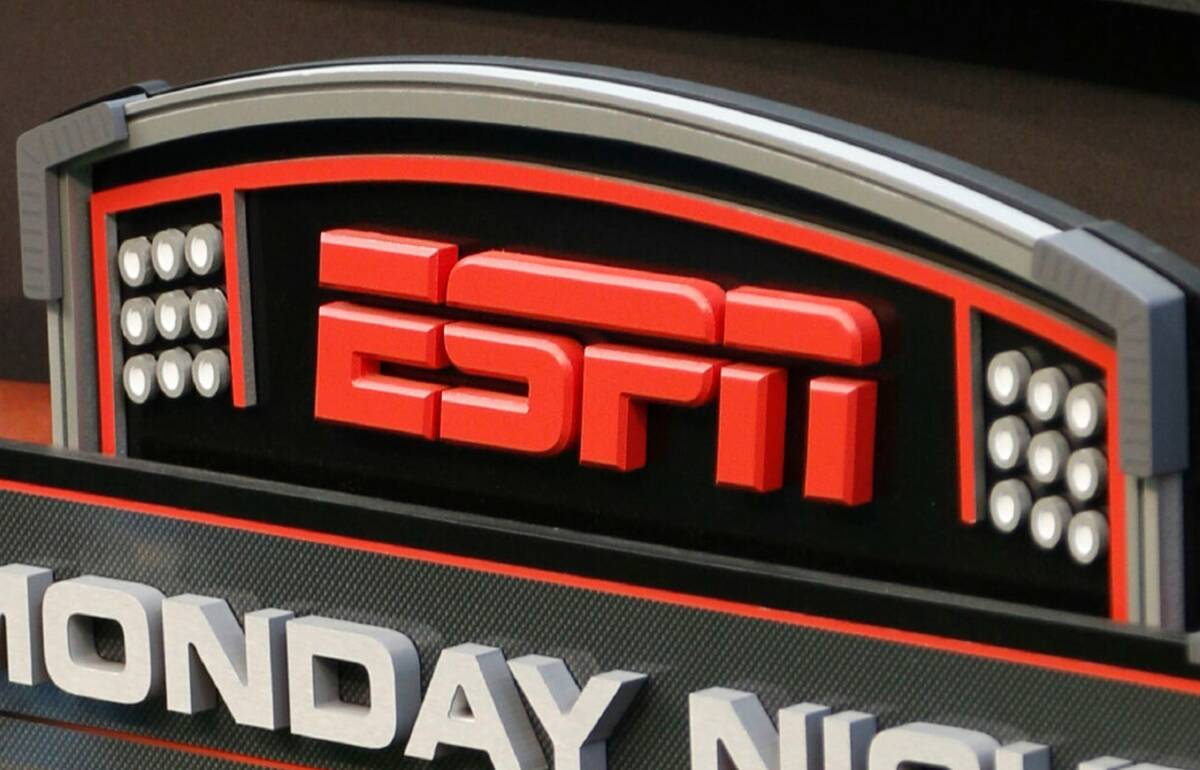 The ESPN logo is seen in 2013. (AP Photo/David Kohl)