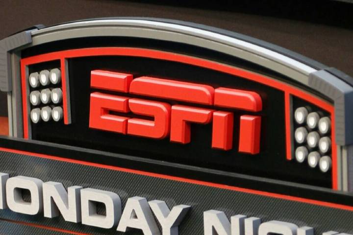 The ESPN logo is seen in 2013. (AP Photo/David Kohl)