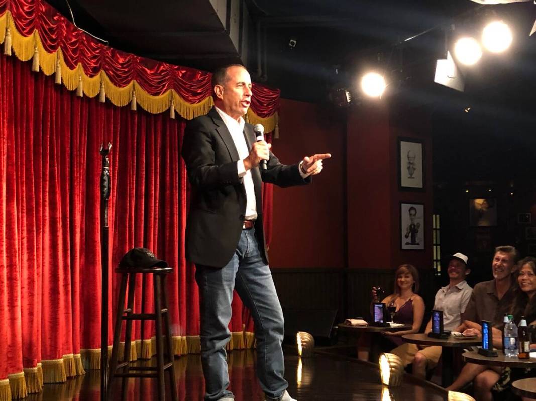 Jerry Seinfeld is shown in an unbilled performance at Brad Garrett's Comedy Club at MGM Grand o ...