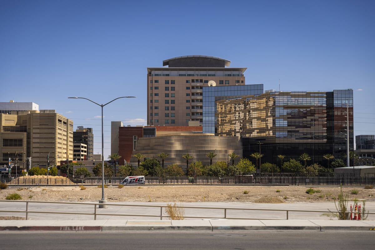 The proposed site of the Las Vegas Museum of Art is seen in Symphony Park on Wednesday, Sept. 4 ...