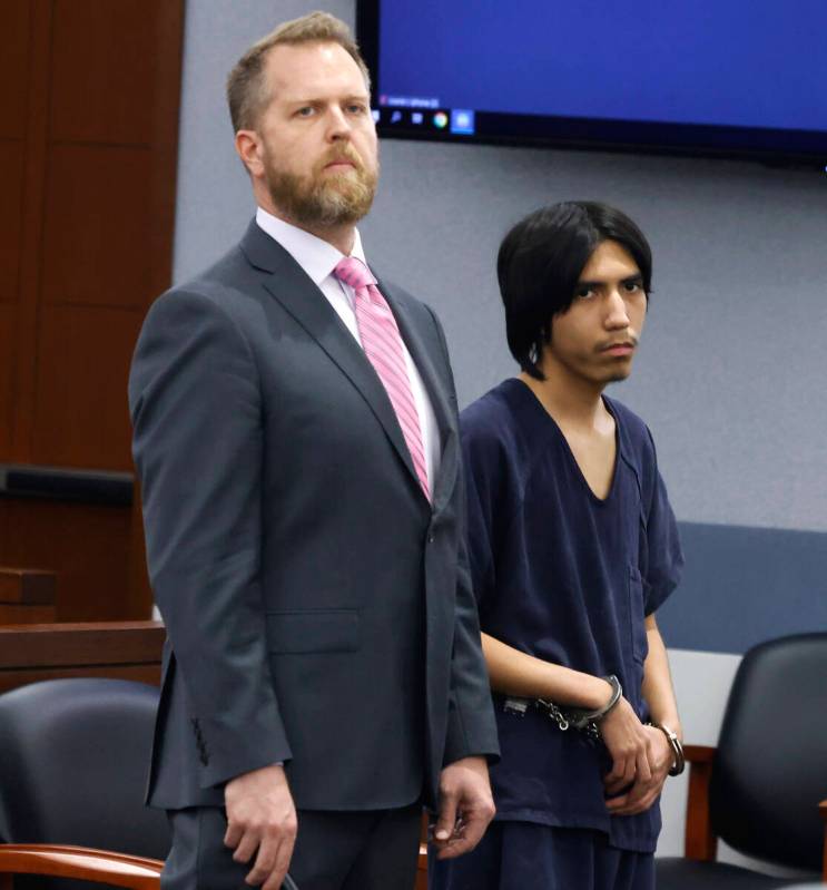 Joshua Robles, right, who is facing terrorism-related charges, appears in court with Robert O'B ...