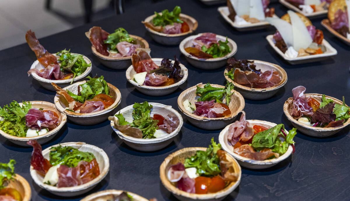 Some of the food to be sampled by guests during the grand opening celebration for the Vegas Bor ...