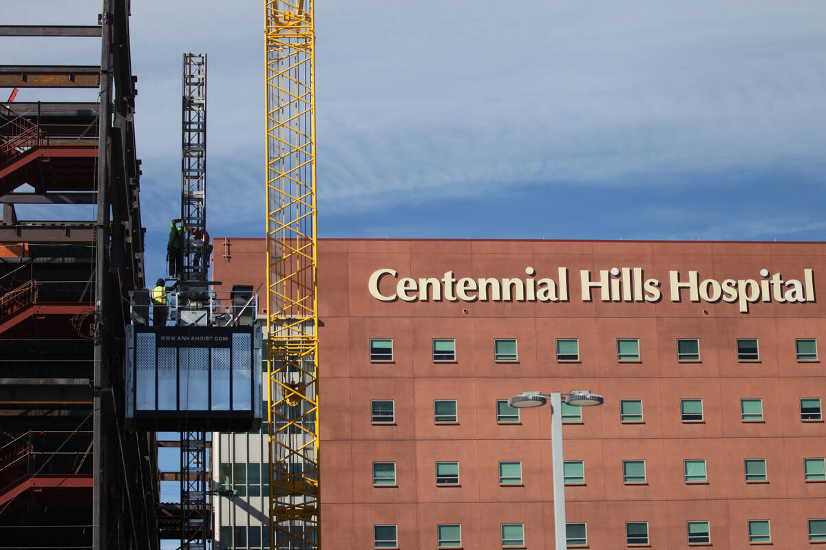 Centennial Hills Hospital in Las Vegas, Wednesday, Feb. 5, 2020. (Erik Verduzco/Las Vegas Revie ...