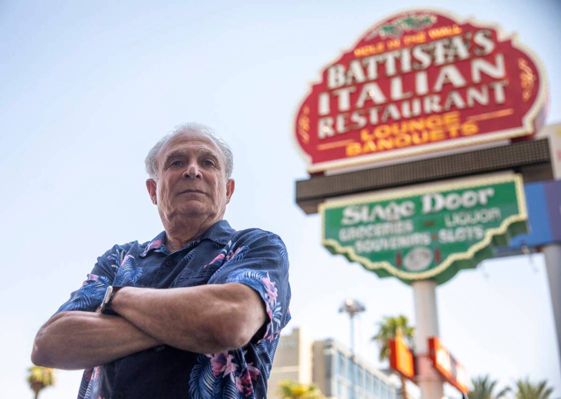 Owner Randy Markin outside Battista's Hole in the Wall, Thursday, Sept. 5, 2024, in Las Vegas. ...