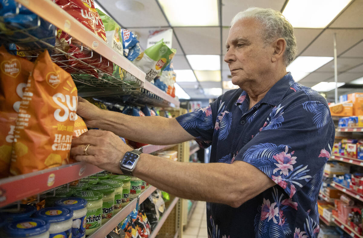 Owner Randy Markin works at Stage Door, Thursday, Sept. 5, 2024, in Las Vegas. (Daniel Jacobi I ...