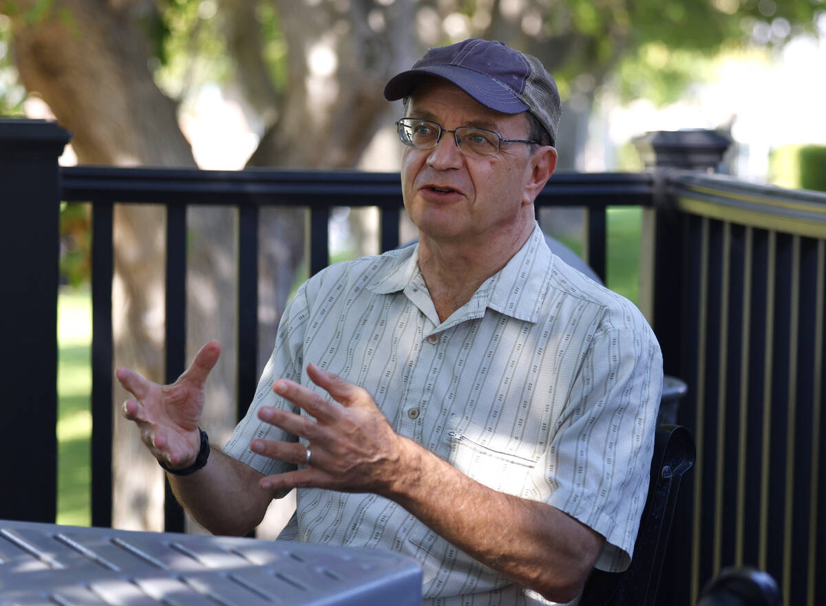 George Rhee, UNLV professor and founder of Boulder City Climate Action Group, speaks during an ...