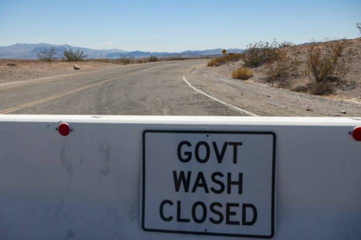 The road to Government Wash in the Lake Mead National Recreation Area in Boulder City, Tuesday, ...