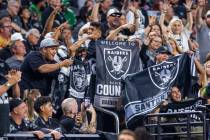 Raiders fans cheer for the team against the New York Jets during the second half of their NFL g ...