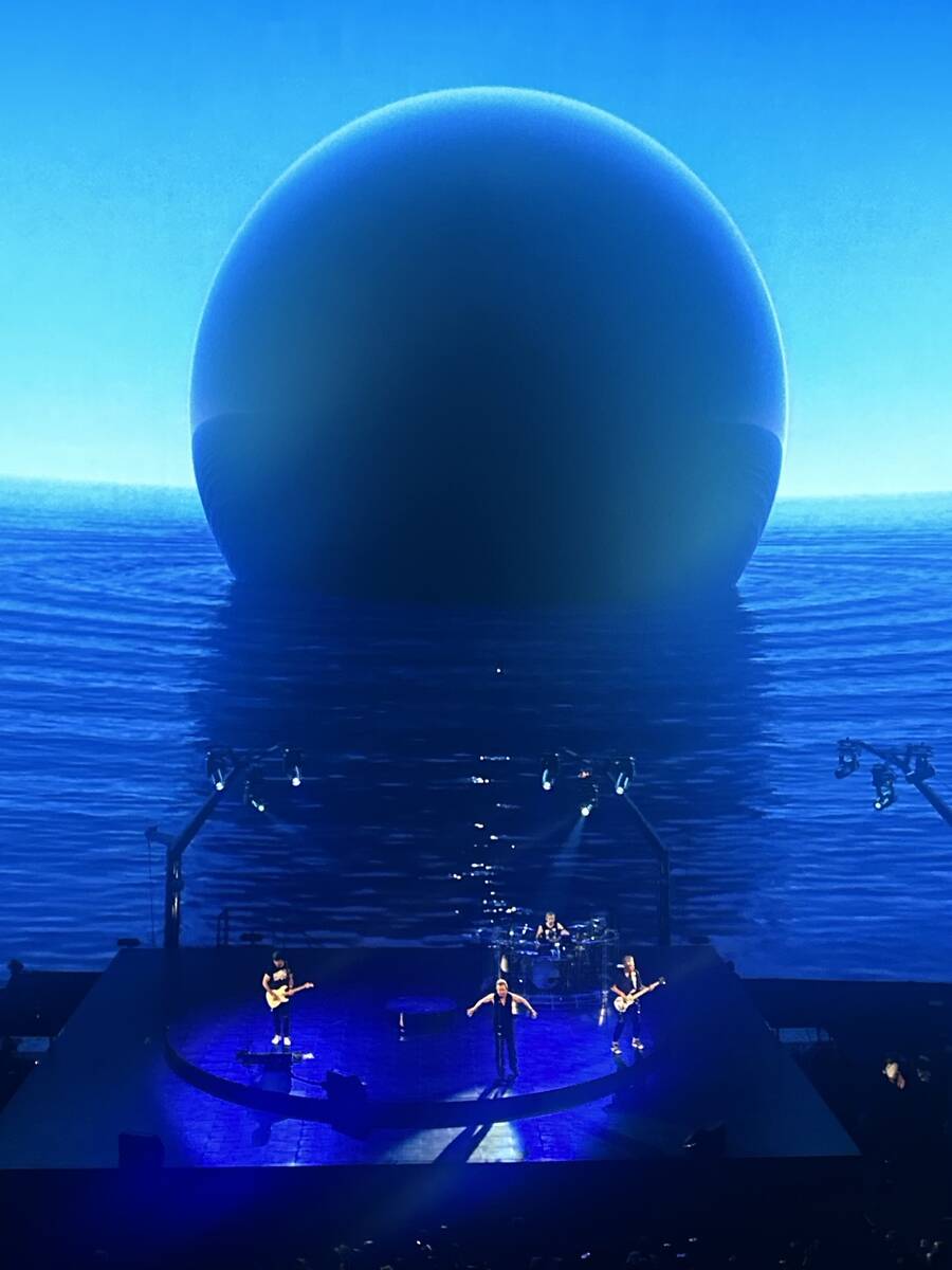 A scene from “V U2 An Immersive Concert Film at Sphere Las Vegas” at Sphere on Thursday, Se ...