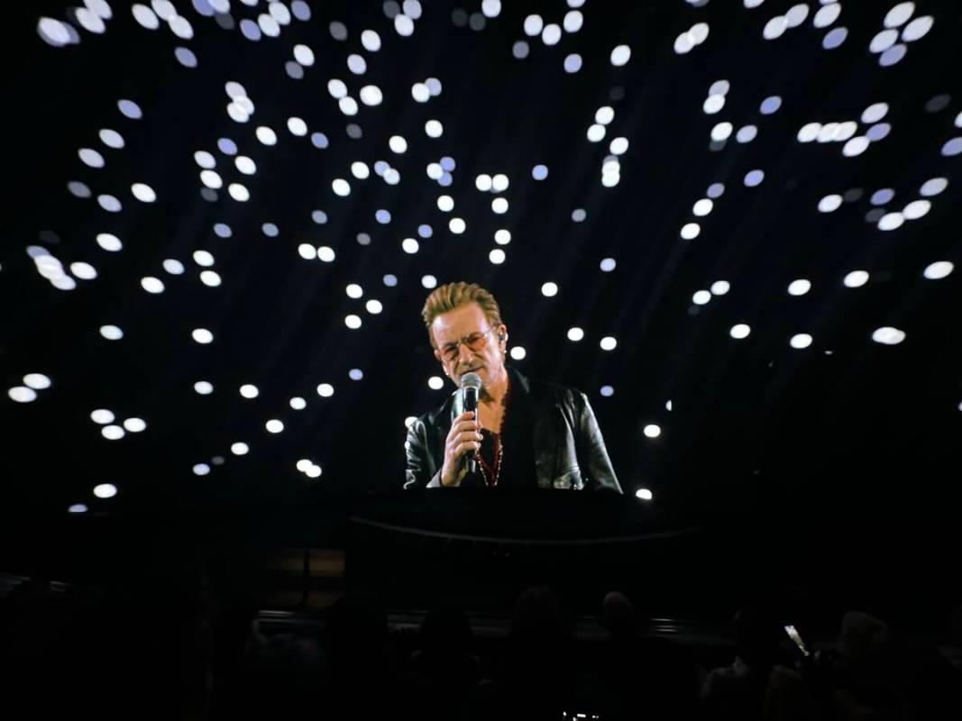 A scene from “V U2 An Immersive Concert Film at Sphere Las Vegas” at Sphere on Thursday, Se ...