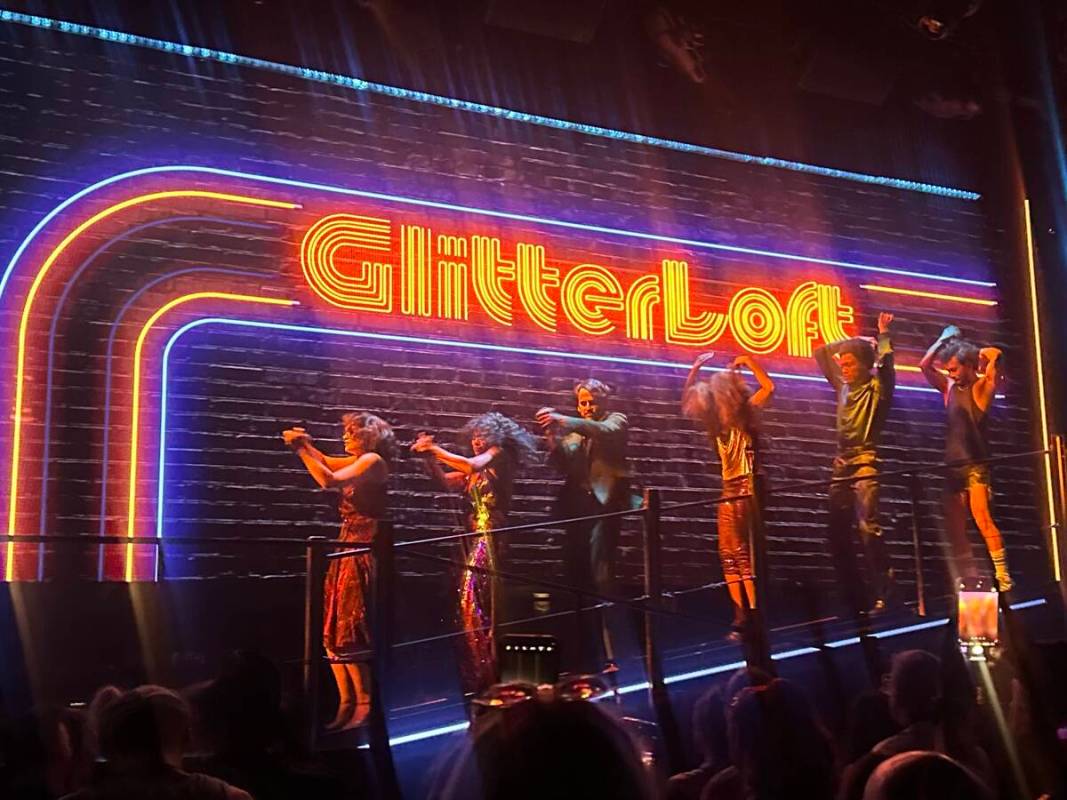 A scene from the premiere of the Spiegelworld production "DiscoShow" at Glitterloft at Linq Hot ...