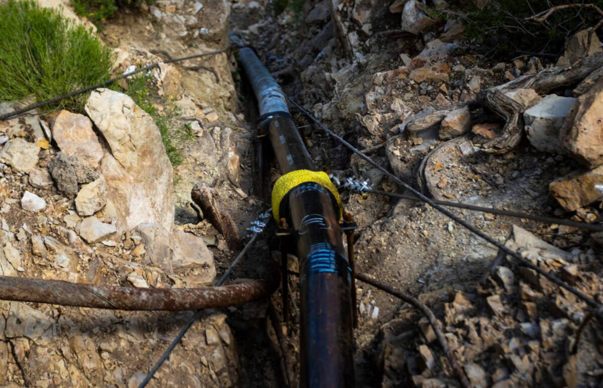 A recently replaced section of pipeline that brings water to the South Rim of Grand Canyon Nati ...