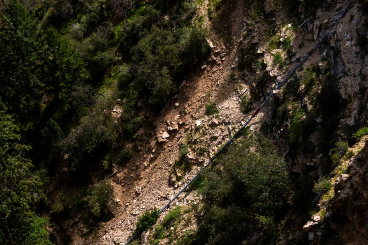 A recently replaced section of pipeline that brings water to the South Rim of Grand Canyon Nati ...