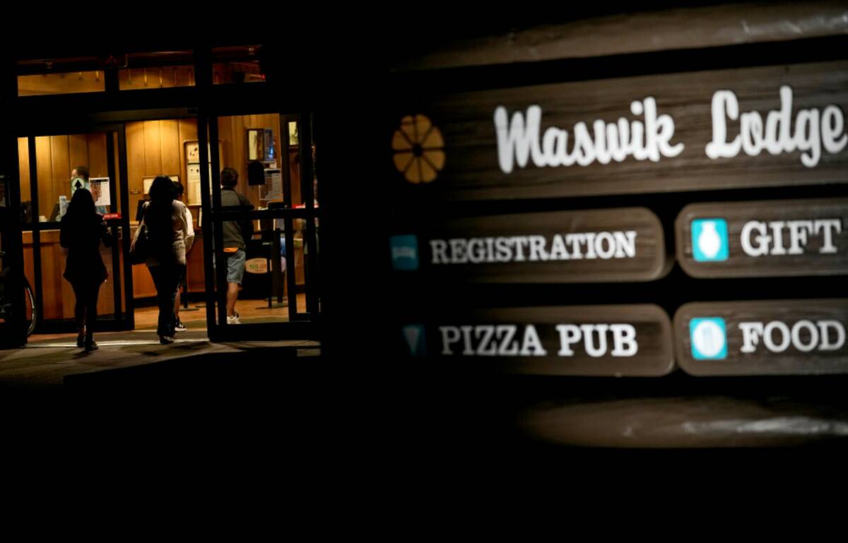 Guests leave the Maswik Lodge, Wednesday, Aug. 28, 2024, in Grand Canyon, Arizona. (AP Photo/Ma ...