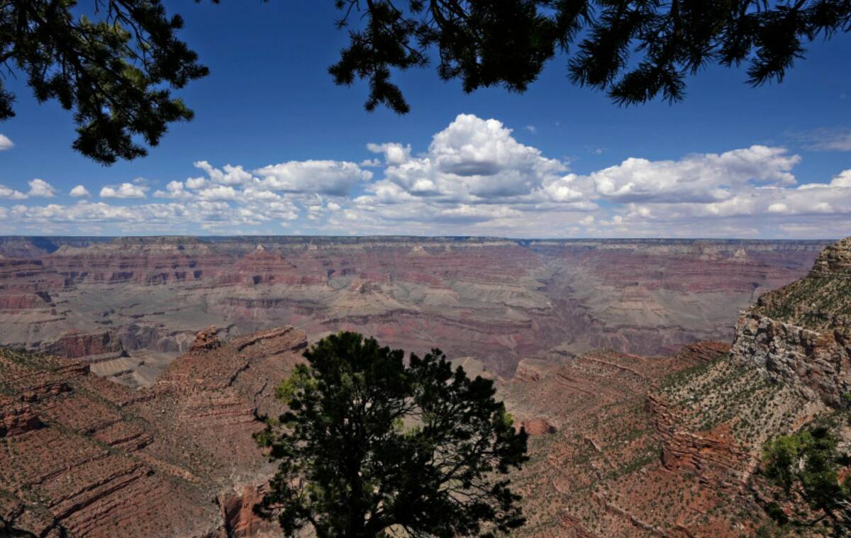 A general view from the south rim of the Grand Canyon, Thursday, Aug. 29, 2024, in Grand Canyon ...