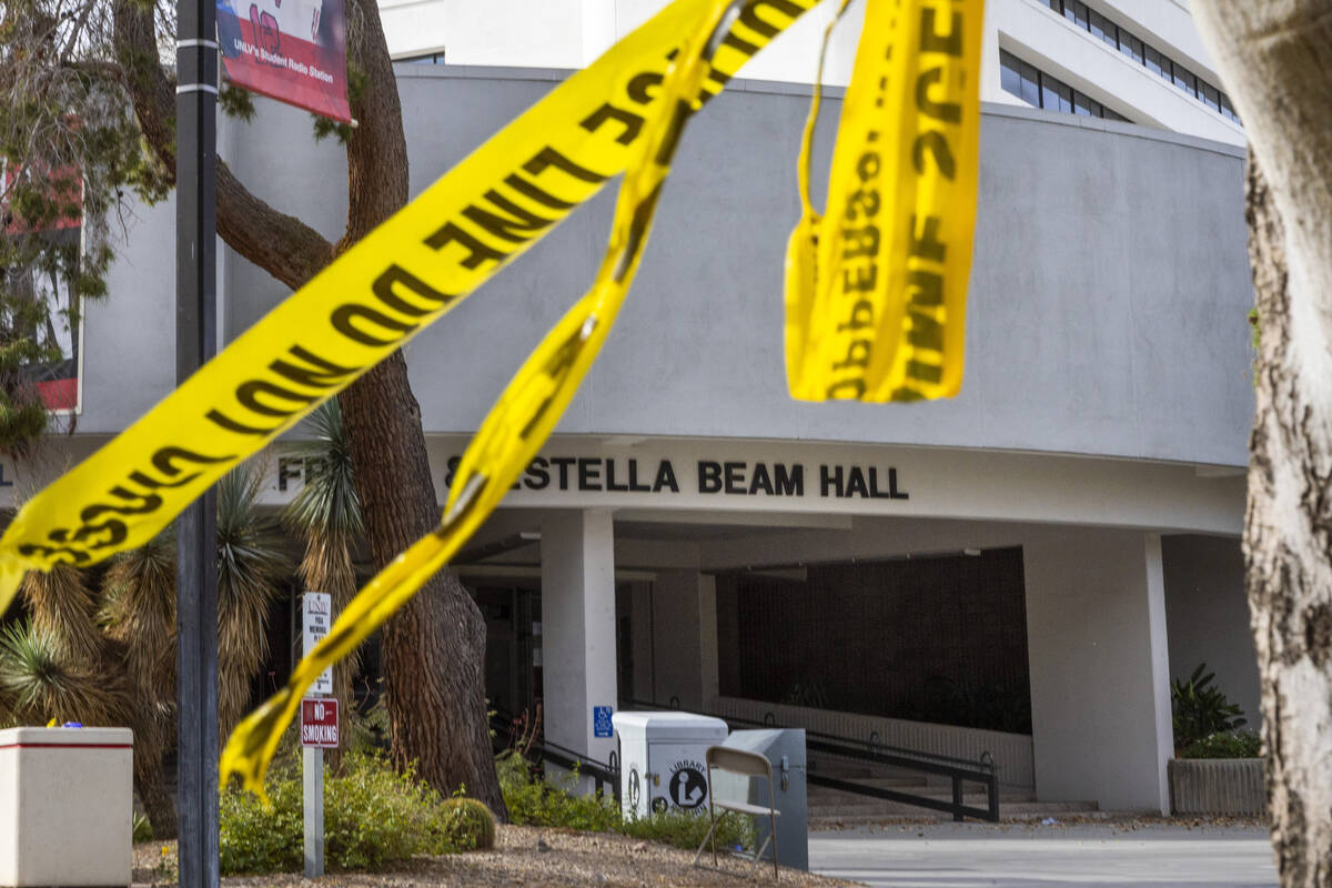 The Frank and Estella Beam Hall is seen on Dec. 7, 2023, following the shooting on the UNLV cam ...