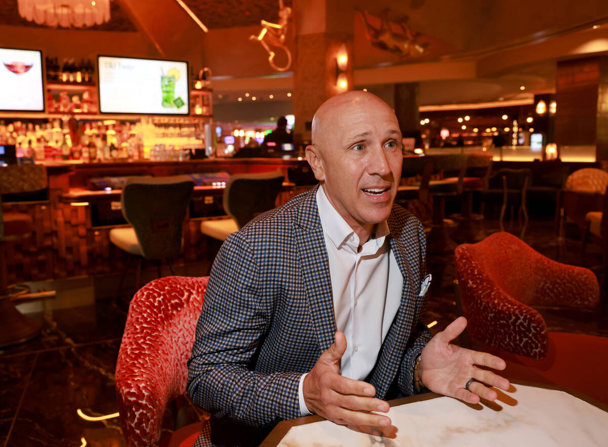 Patrick Miller, new president and CEO of the Rio, talks to a reporter in the Lapa Lounge at the ...