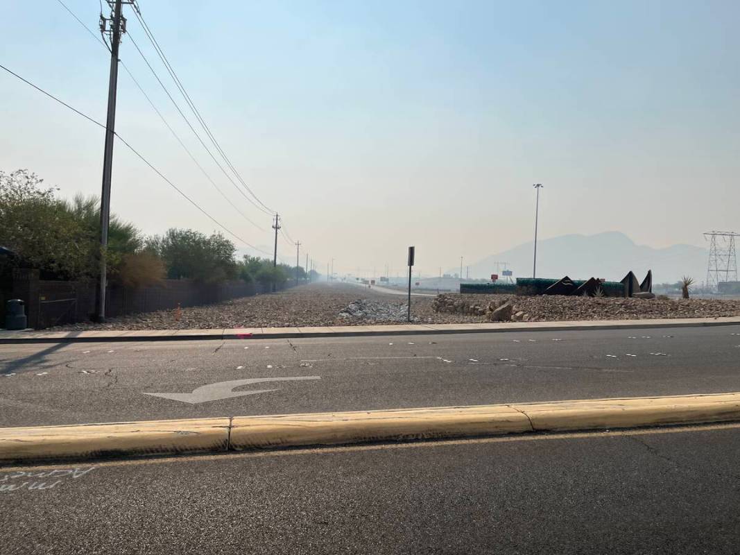 Smoke from wildfires burning in Southern California is seen in the skies above Henderson near B ...