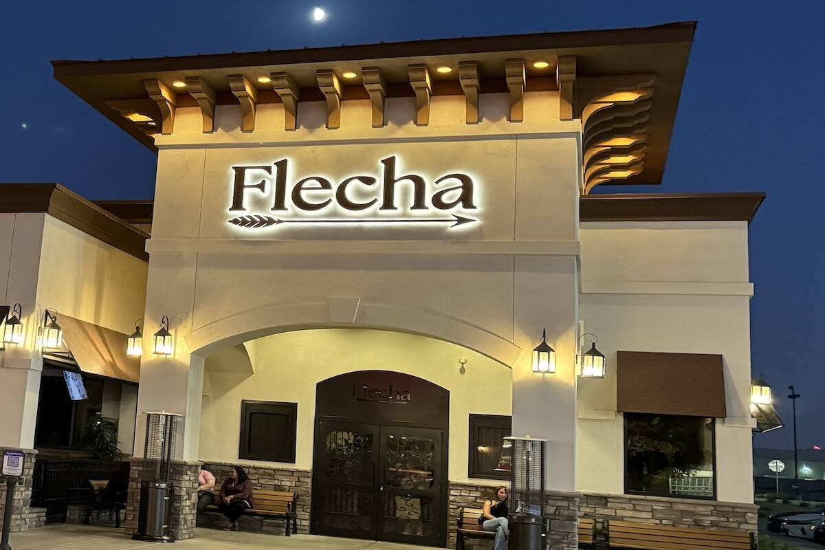 The exterior of Mark Wahlberg's Flecha Cantina is seen in Las Vegas. The restaurant opened its ...