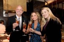 Gary Selesner, from left, president of Caesars Palace, celebrity chef Giada De Laurentiis and ...