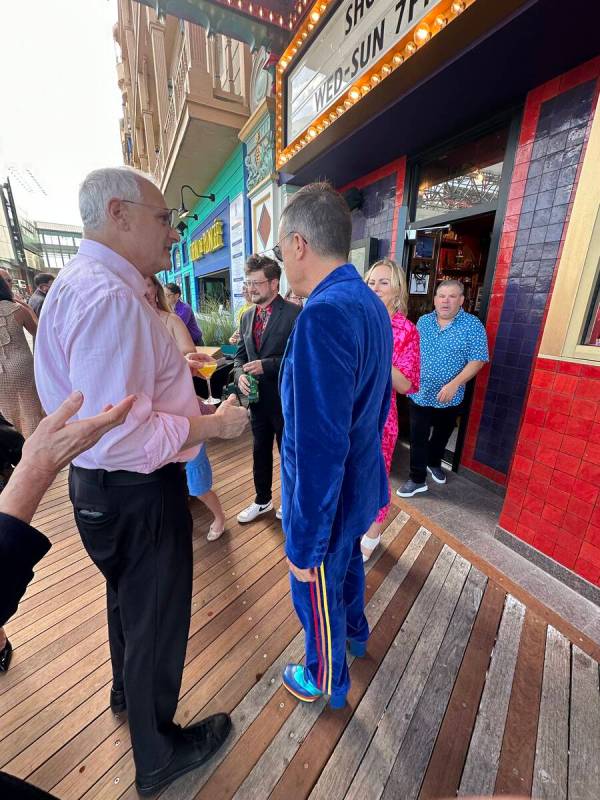 Caesars Palace executive Gary Selesner and Spiegelworld founder Ross Mollison are shown during ...