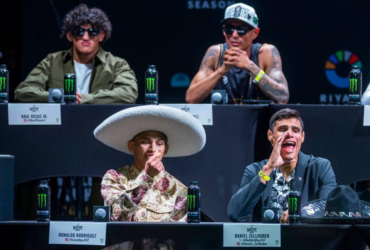 Fighters Ronaldo Rodriguez, left, and Daniel Zellhuber have things to say about getting paid du ...