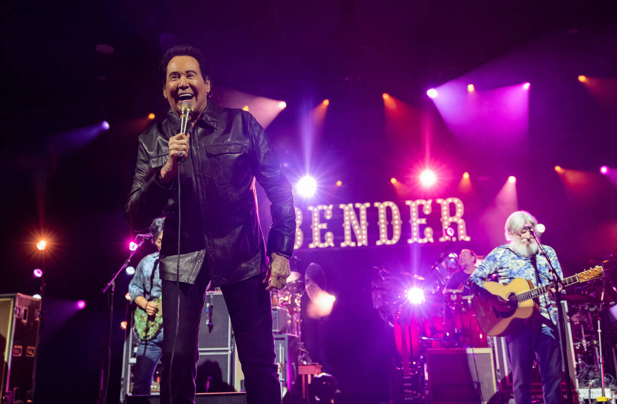 Wayne Newton performs with The String Cheese Incident at the Bender Jamboree music festival at ...