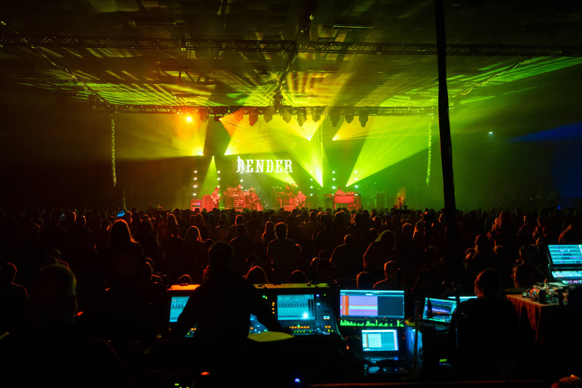 Wayne Newton performs with The String Cheese Incident at the Bender Jamboree music festival at ...