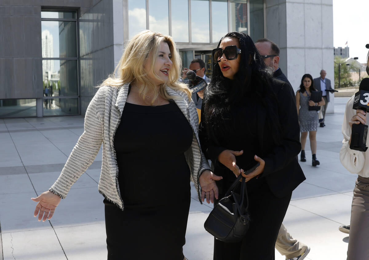 Former Las Vegas City Councilwoman Michele Fiore, left, who pleaded not guilty to federal charg ...