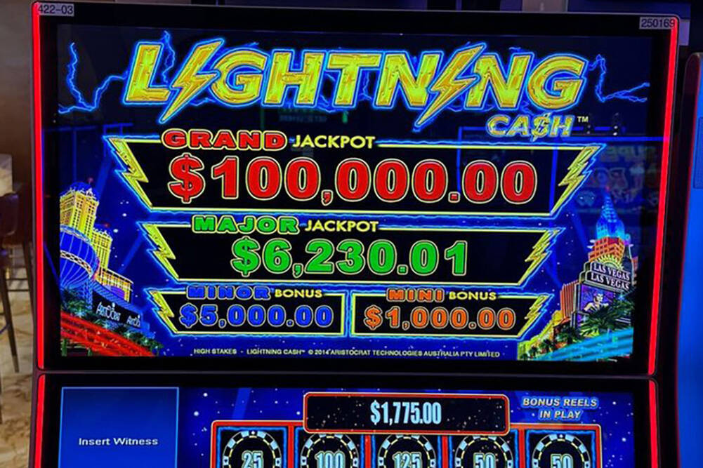 A slots player won $106,172.90 on a $25 bet while playing Lightning Cash at Green Valley Ranch ...