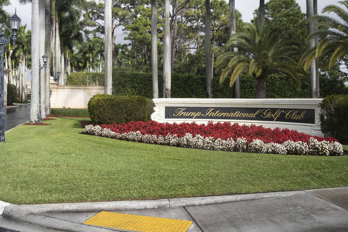 FILE - The motorcade for President Donald Trump arrives at Trump International Golf Club, Feb. ...