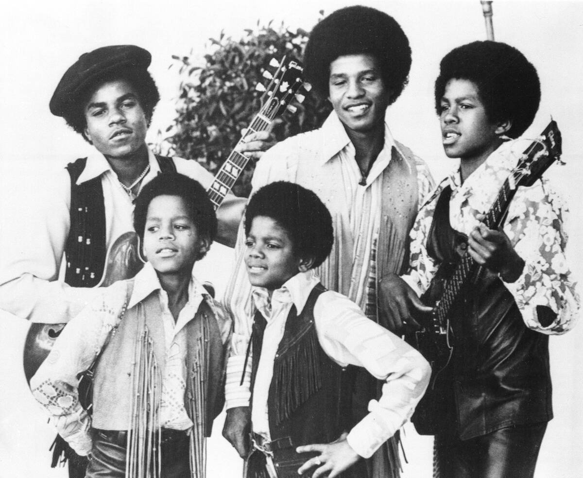 FILE - The Jackson 5, Michael Jackson, front right; Marlon Jackson, front left; Tito Jackson, b ...